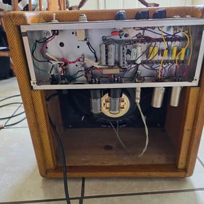 Fender  1960 Tweed Deluxe Clone Cutom build 1990s - Naturally Worn Shellaced Tweed image 6