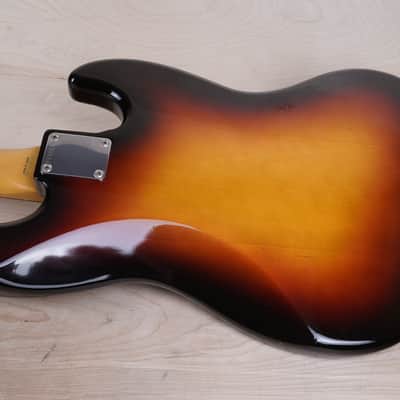 Fender JB-62LH Jazz Bass Reissue MIJ 1990 Sunburst Lefty Handed Lefty Japan w/ Bag image 11