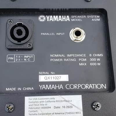 Yamaha A12M 2-Way 600-Watt 12" Passive Floor Monitor Loudspeaker 2010s - Black image 4