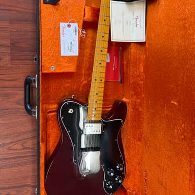 Fender American Vintage II 1977 Telecaster Custom Guitar, Maple Neck, Wine +Case image 12