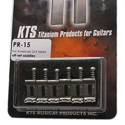 KTS Titanium American Series/DLX Bridge Saddles~Offset~2 1/16"~Strat-Tele~JP~New image 1