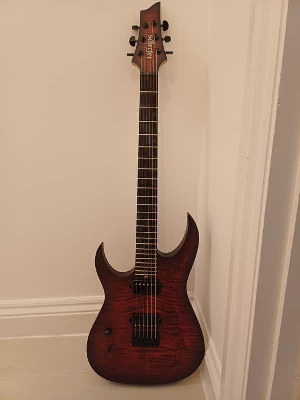 Schecter Sunset 6 Extreme Left-Handed - Scarlet Burst image 1
