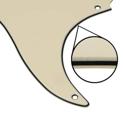 Stratocaster Guitar Pickguard + Back Plate Set 3 Ply Cream 8 Hole SSS with Screws image 5