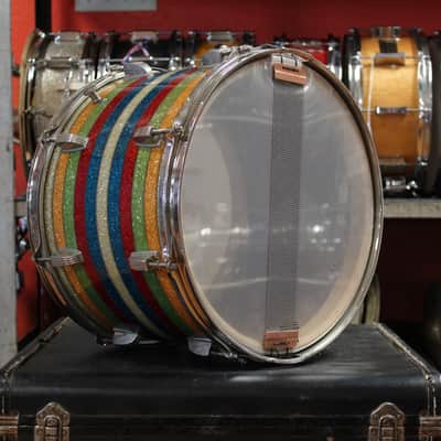 1950's WFL Super Classic Bass Drum and Snare Drum in Banded Pearl (Salesman) 14x22 10x14 image 12