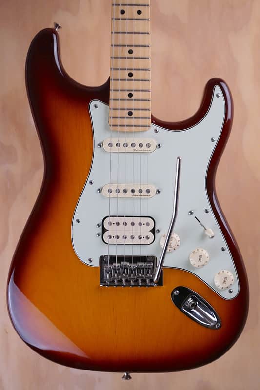 Fender Stratocaster Deluxe HSS Electric Guitar in Tobacco Burst, 2020 Model