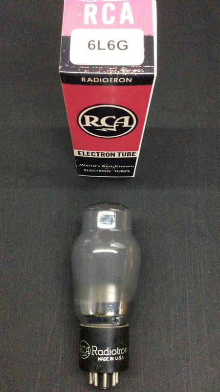 RCA 6L6G Smoked Glass Coke Bottle Square Getter AMPLIFIER Vacuum Tube I.9550 image 1