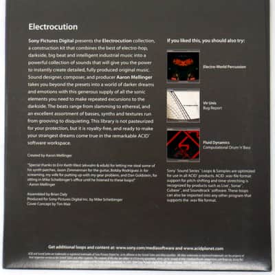 Sony Sound Series Electrocution Sample Library/Sound Library/Sampling CD 2000s image 2