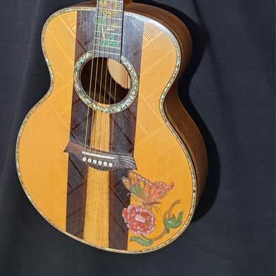Blueberry NEW IN STOCK Handmade Acoustic Guitar Grand Concert Butterfly image 3