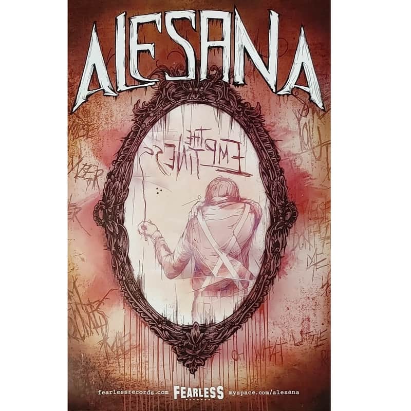 ALESANA - The Emptiness Ltd Ed RARE Tour Poster! Post Hardcore Emo