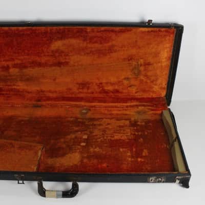 1966 Vintage Fender Stratocaster Telecaster ~Hardshell CASE~ Orange Interior No Tail Logo 1967 1968 1969 image 5
