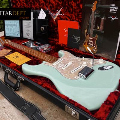 ♚SUBLIME♚FENDER Custom Shop CUSTOM Stratocaster♚TRANS SURF GREEN♚AAA ROASTED♚£5199 image 2
