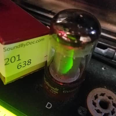G.E 0% perfect Tight Matched Pair (2) JAN-CG-6V6GTY tNOS AT1000 TESTED Vacuum Tubes military brown base Premium Beam Power 1947-1969 image 6