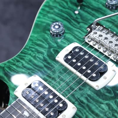 PRS SE Custom 24 Quilt Teal Black Quilted Maple Top Electric Guitar w/Bag image 11