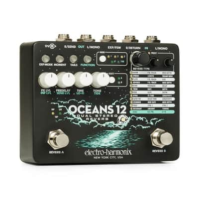 Electro Harmonix OCEANS 12 - Dual Stereo Reverb Effect Pedal image 2