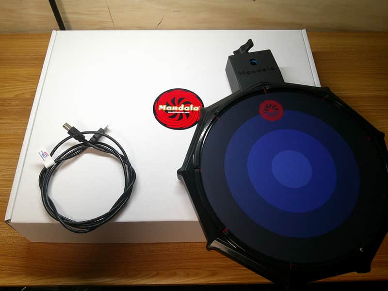 Synesthesia Mandala Drum V3 - USB & 5-PIN MIDI Controller Pad - Black and Blue image 1