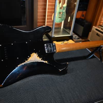 Fender Custom Shop LTD Dual Mag II Stratocaster Relic 2021 - Aged Black over 3-Color Sunburst #3023 image 8