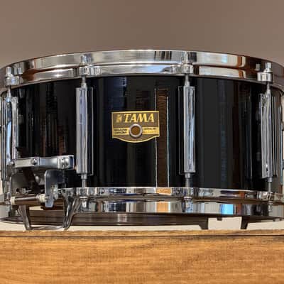 1980's Tama Artwood 6.5" x 14" Piano Black Lacquer Snare Drum image 10