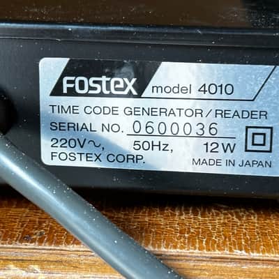Fostex 4010 time code generator reader - black image 7