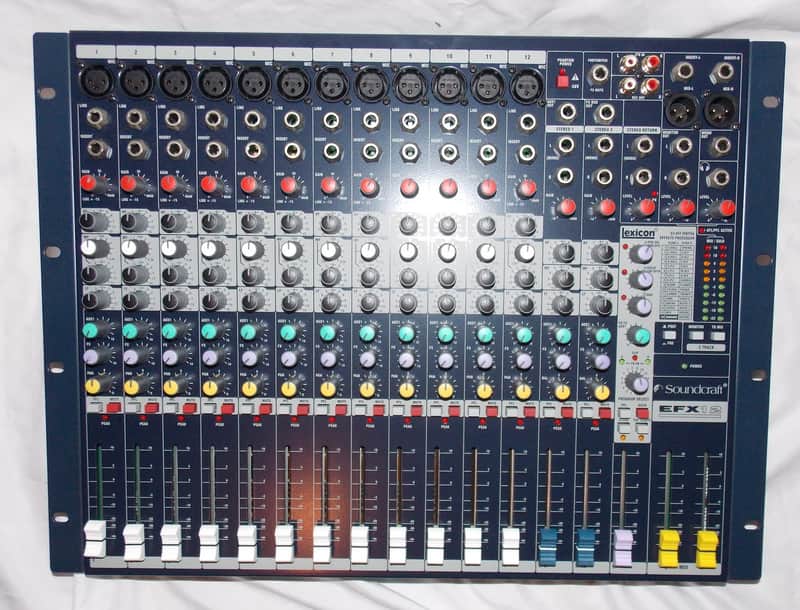 Soundcraft EFX12 12-Channel Mixer with Effects 2010s - Black image 1
