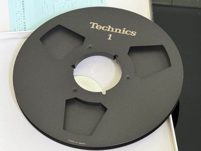 Technics Original Black metal Reel to Reel 10.5" Metal Take Up Reel 1/4" - Black image 1