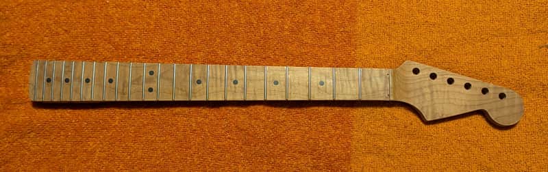 Warmoth Roasted Flame Maple Strat Neck  w/Stainless