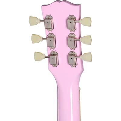 Epiphone J-180 LS Acoustic-Electric Guitar, Jumbo Pink, with Case image 6