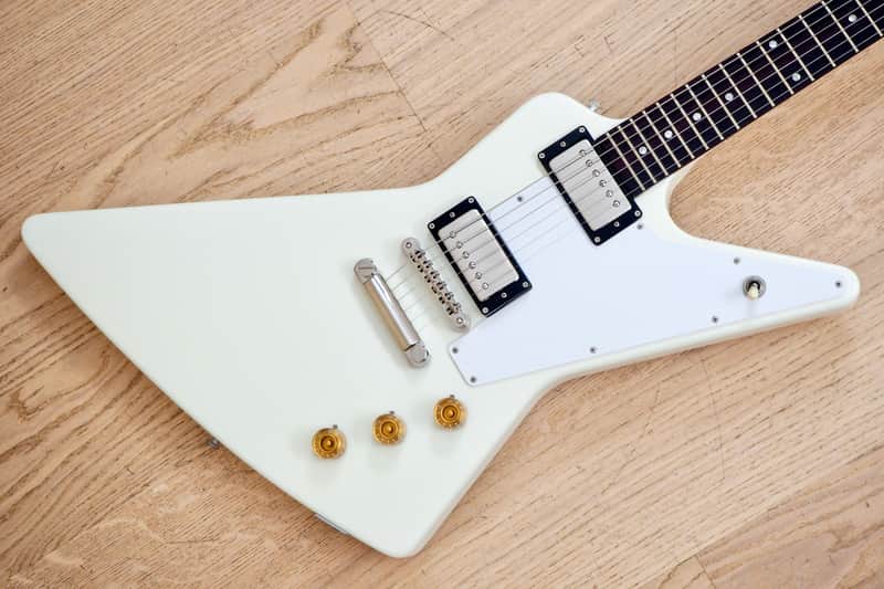 1990 Epiphone Explorer EX-70 Electric Guitar Alpine White Japan