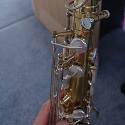 Borgani 0166S Vintage Tenor Saxophone 1980s - Gold Lacquer with Silver Nickel Keys image 14