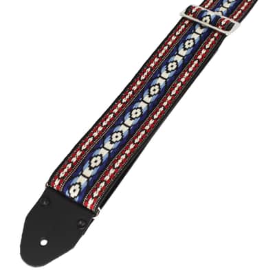 Ace Vintage Reissue Bohemian Blue Guitar Strap by D'Andrea - Made in the USA image 2
