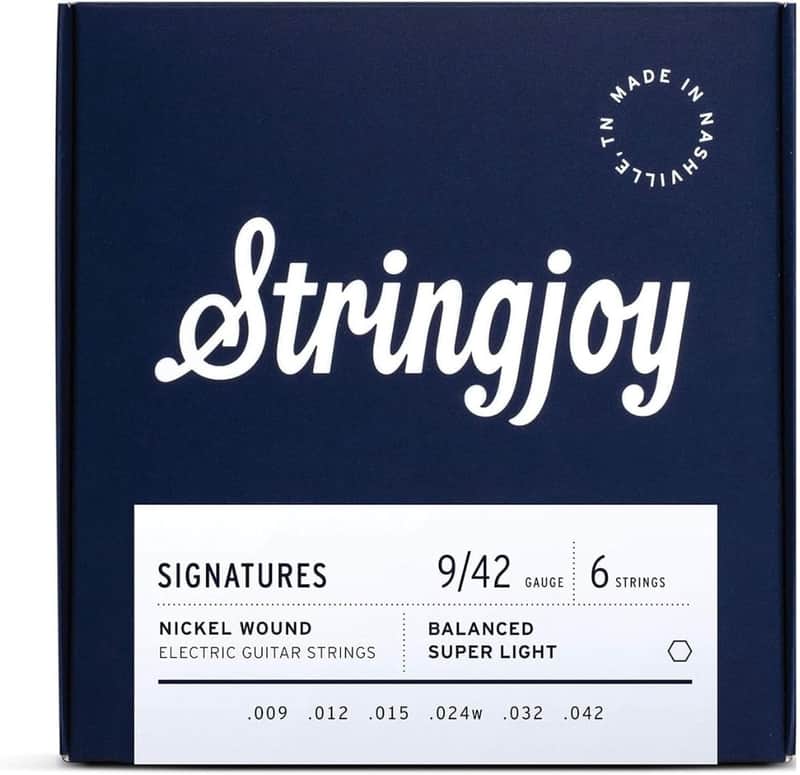 Stringjoy Signatures Balanced Super Light Gauge Electric Guitar Strings 9-42 image 1
