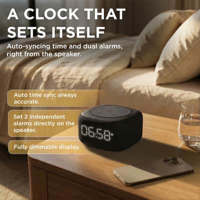 Gemini BRS-180 Bluetooth Home Speaker – Night Light, 15 Sleep Sounds, LED Alarm Clock & Voice-Assistant Button image 6