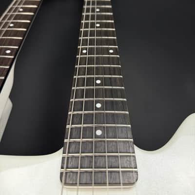 Pre-Owned Danelectro Doubleneck Electric Guitar - White Pearl image 5