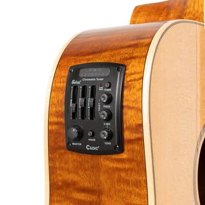 Stagg SA45 Series Dreadnought Cutaway Acoustic-Electric Spruce Top Flamed Mahogany – SA45-DCE-FM image 5
