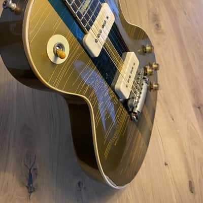 Gibson CS 56 Les Paul All Gold Murphy Lab Heavy Aged British Green Stripes- image 9