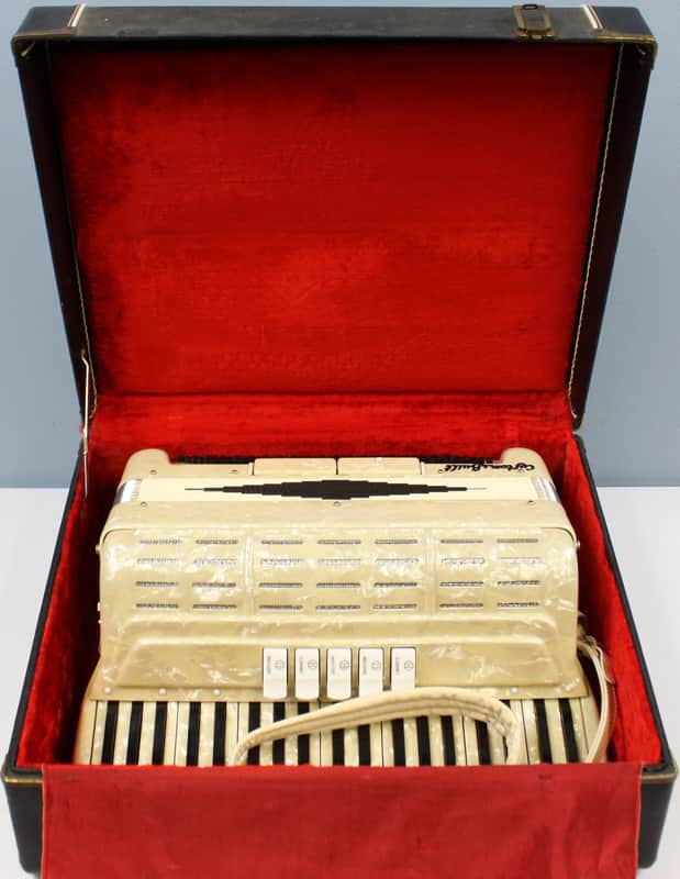Vintage 1960's Titano Custom Built Accordion, Pearloid, Made in Italy, Offered As Is image 1