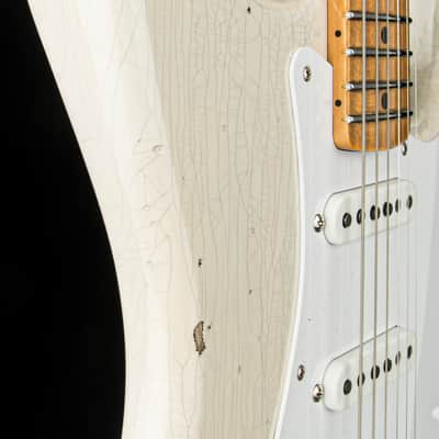 Mint Fender Custom Shop Limited Edition Fat 1954 Stratocaster Relic with Closet Classic Hardware - Aged White Blonde #0102 image 12