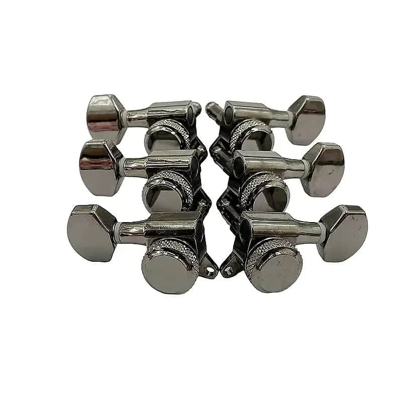 3R3L Black Nickel Guitar Locking Tuning Pegs Machine Heads Keys image 1
