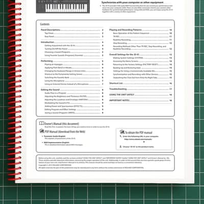 Roland JD-Xi — 4 in 1 Owners Manual User Instructions — 91 Pages — USA Made