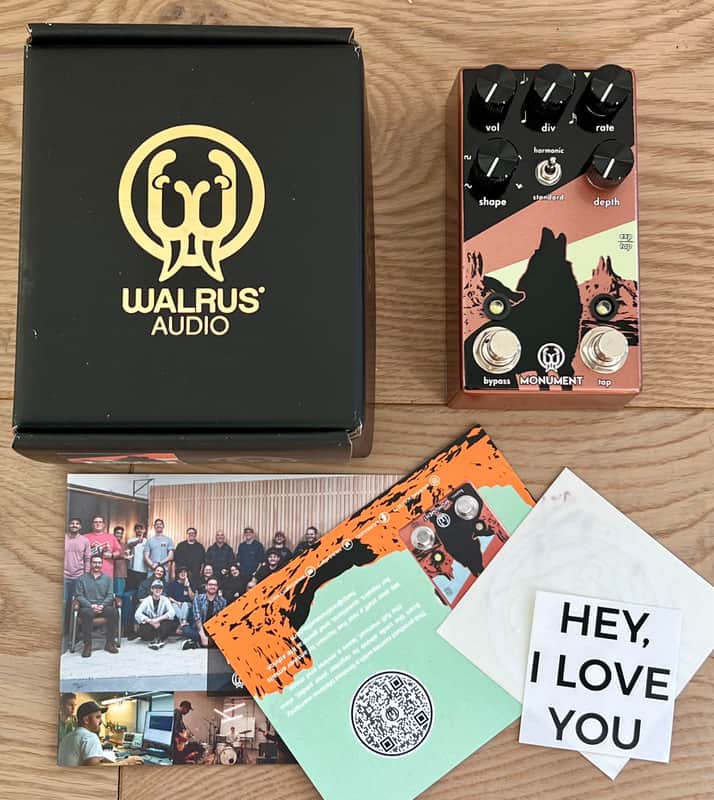 Walrus Audio Monument Harmonic Tap Tremolo V2 Coral / Black, In Stock Ships Fast ! image 1