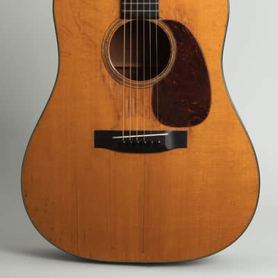 C. F. Martin  D-18 Flat Top Acoustic Guitar (1936), ser. #64384, molded black plastic hard shell case. image 3