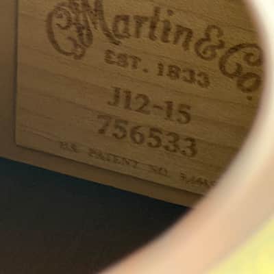 2000 Martin J12-15 Jumbo Mahogany Acoustic 12-String Guitar w/ Case #3027 image 25