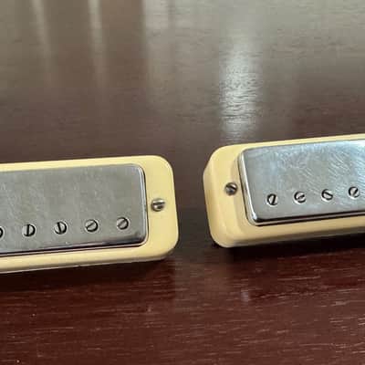 Gibson Vintage Les Paul Deluxe Mini Humbucker Patent Number Sticker Pickup Set 1969-1974 image 2