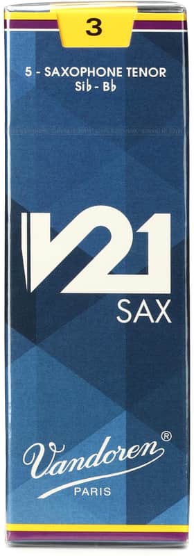 Vandoren SR823 - V21 Tenor Saxophone Reeds - 3.0 (5-pack) (5-pack) Bundle image 1