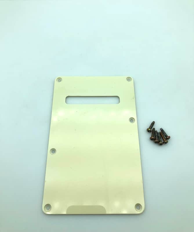 Stratocaster Style Back Plate Cavity Cover w/Hardware - Aged White - 19?? image 1