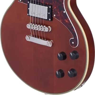 D'Angelico Deluxe Atlantic Electric Guitar - Matte Walnut with Stopbar Tailpiece image 4