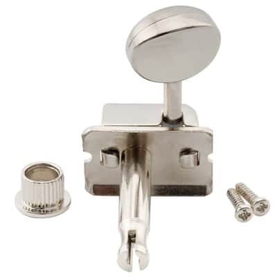 Brio Vintage Style 6-in-Line Guitar Tuners – Split Shaft Machine Heads for Strat & Tele Style Guitars - Chrome image 5