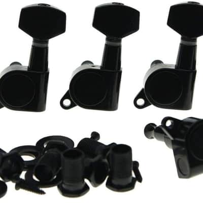 Left Handed Black Guitar Tuning Keys Lefty Tuners Machine Heads image 1