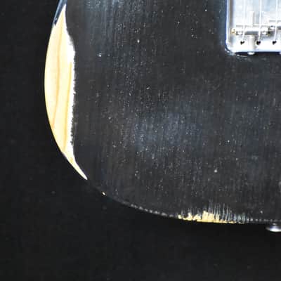 Fender Custom Shop 2019 Ltd Roasted Pine Double Esquire Relic, Aged Black with Tweed Custom Shop Hard Case image 6