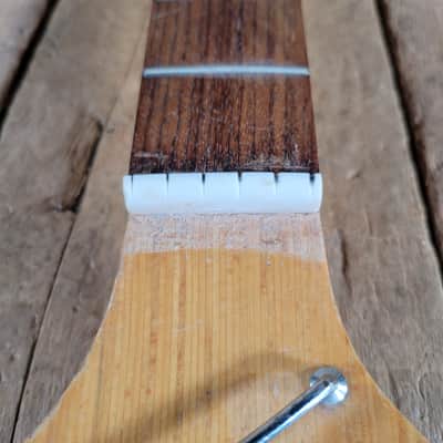Teisco Neck 1960s with Logo, String Tree, Neck Plate and Screws - Natural image 3