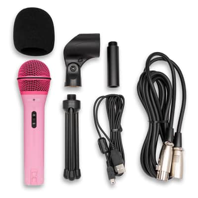 Samson Q2U Handheld Dynamic USB Microphone Recording and Podcasting Pack (Pink) image 5